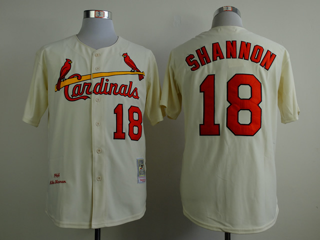 Cardinals 18 Shannon Cream Throwback Jerseys
