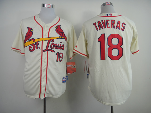 Cardinals 18 Taveras Cream Cool Base Jerseys