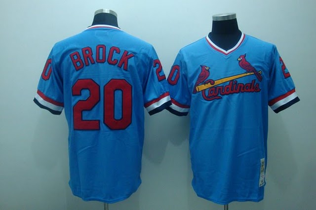 Cardinals 20 Brock Blue jerseys