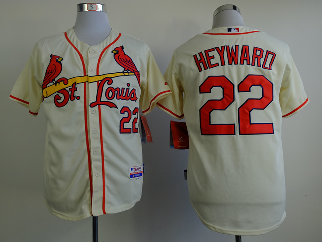 Cardinals 22 Heyward Cream Cool Base Jerseys