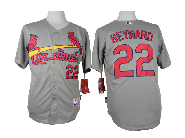Cardinals 22 Heyward Grey Cool Base Jersey