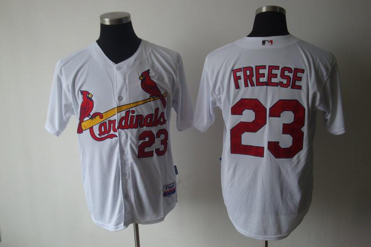 Cardinals 23 Freese white Jerseys