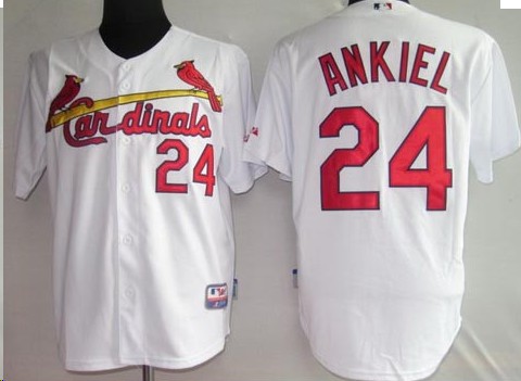 Cardinals 24 Ankiel white Jerseys