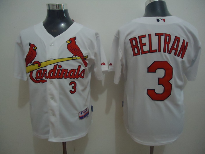 Cardinals 3 Beltran White Jerseys