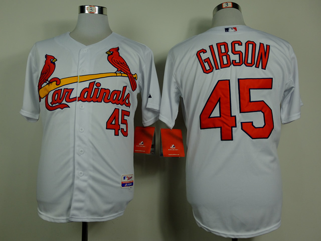 Cardinals 45 Gibson White Cool Base Jerseys