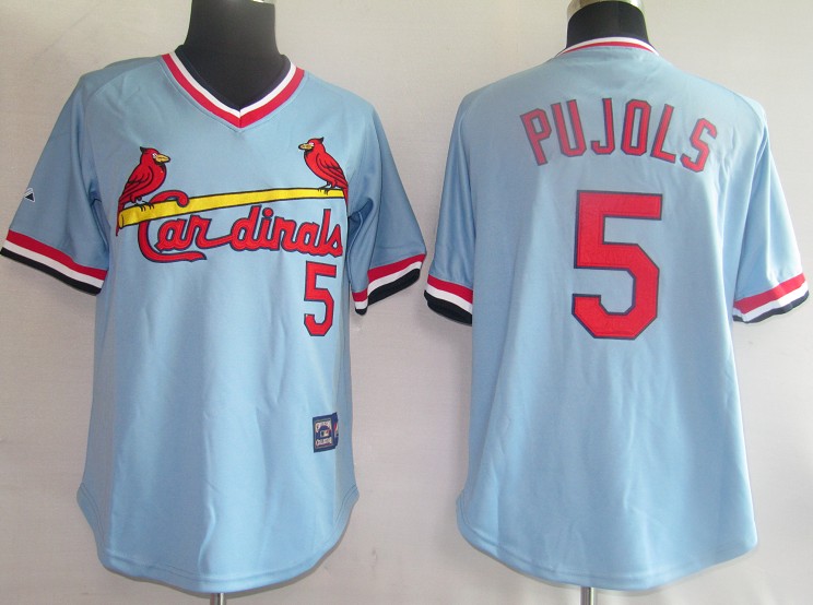 Cardinals 5 Albert Pujols light blue Jerseys - Click Image to Close