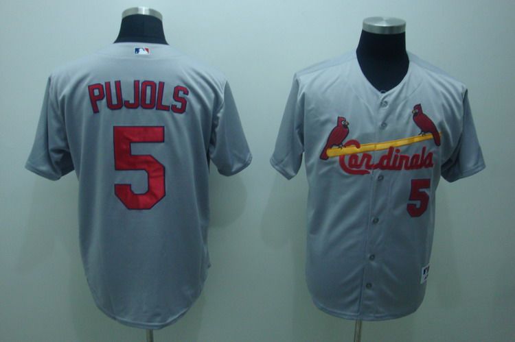 Cardinals 5 puljols grey(2009 all star game patch)jerseys