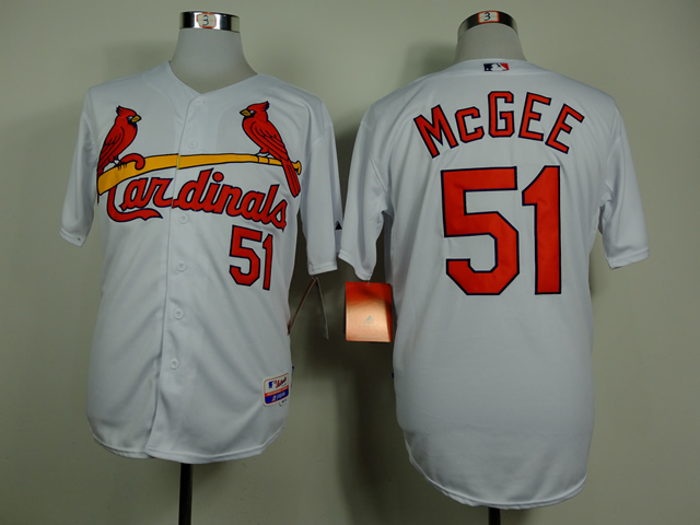 Cardinals 51 McGee White Cool Base Jerseys