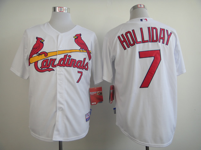 Cardinals 7 Holliday White Cool Base Jerseys