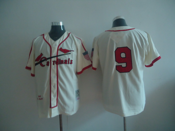 Cardinals 9 Enos Slaughter Cream Jerseys