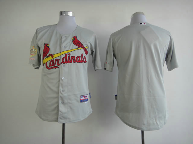 Cardinals Blank Grey 2011 World Series Jerseys