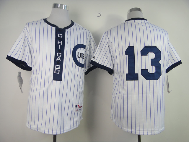 Chicago Cubs 13 Machado Authentic 1909 Turn The Clock Jersey