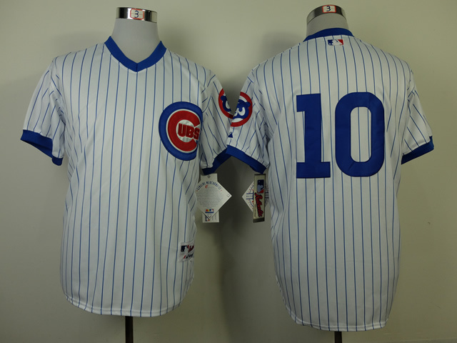 Cubs 10 Santo White 1988 Turn The Clock Back Jerseys