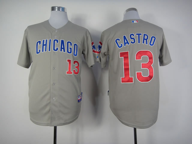 Cubs 13 Castro Grey Cool Base Jerseys