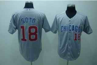 Cubs 18 Geovany Soto Grey Jersey