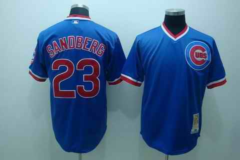 Cubs 23 Ryne Sandberg Blue Jerseys