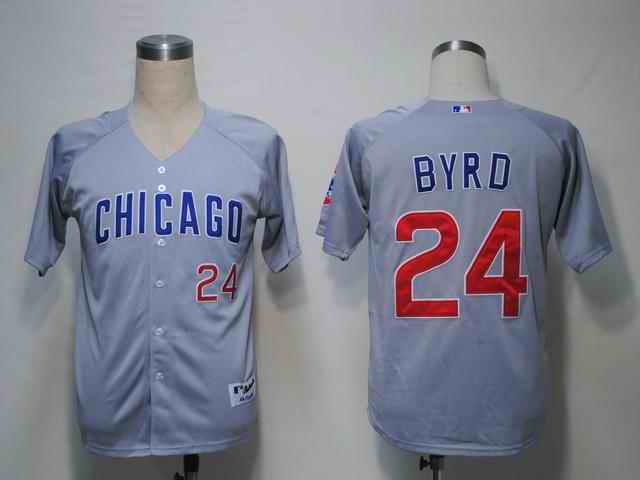 Cubs 24 Byrd Grey Jerseys
