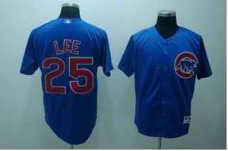 Cubs 25 Derrek Lee Blue Jersey