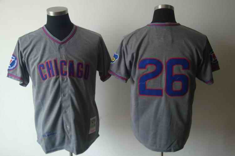 Cubs 26 Billy Williams Grey M&N Jerseys