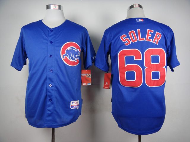 Cubs 68 Soler Blue Cool Base Jersey