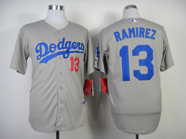 Dodgers 13 Ramirez Grey 2014 Jerseys