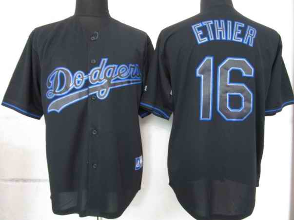 Dodgers 16 ETHIER Black Fashion jerseys