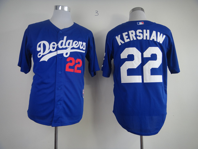 Dodgers 22 Kershaw Blue Jerseys