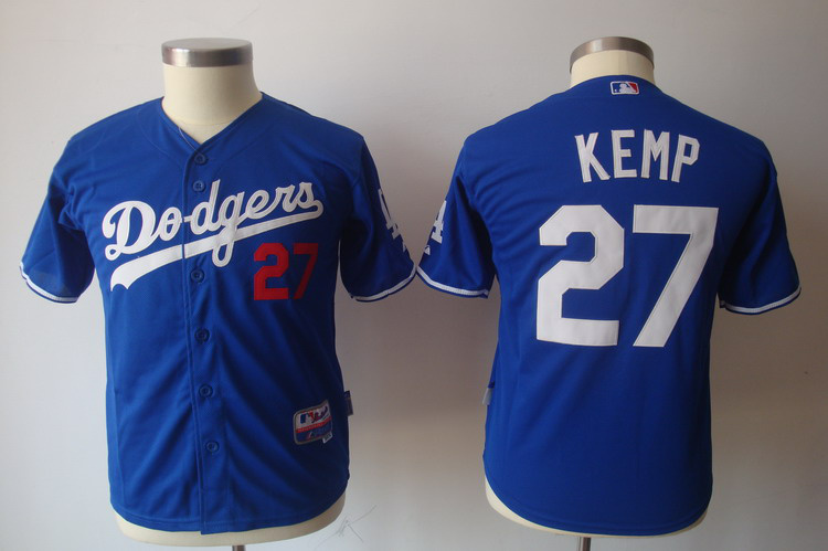 Dodgers 27 Kemp Blue Jerseys