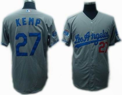 Dodgers 27 Matt Kemp Grey Jerseys