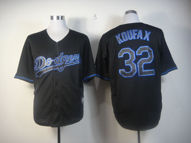 Dodgers 32 Koufax Black Fashion Jerseys