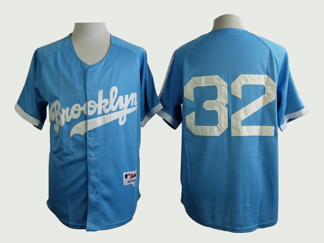Dodgers 32 Koufax Blue M&N Jersey