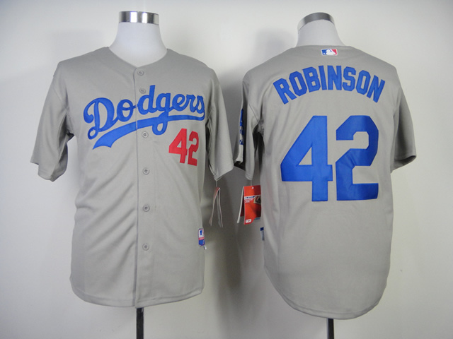 Dodgers 42 Robinson Grey 2014 Jerseys