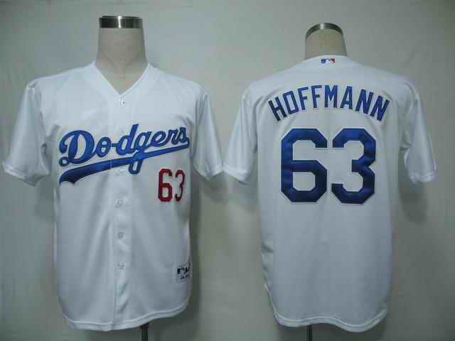 Dodgers 63 Hoffmann white Jerseys