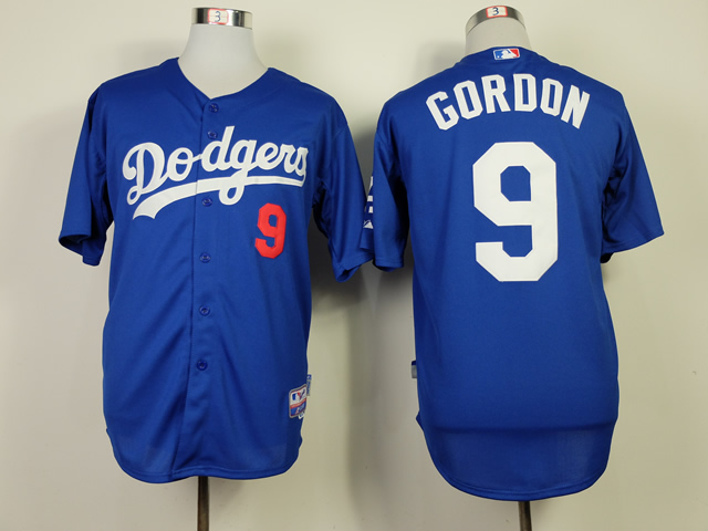 Dodgers 9 Gordon Blue Cool Base Jerseys - Click Image to Close