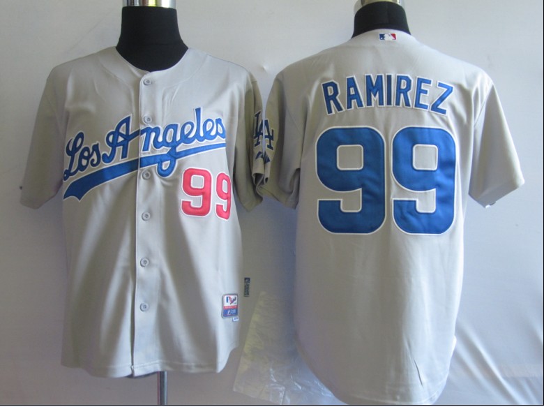 Dodgers 99 Ramirez Grey Jerseys