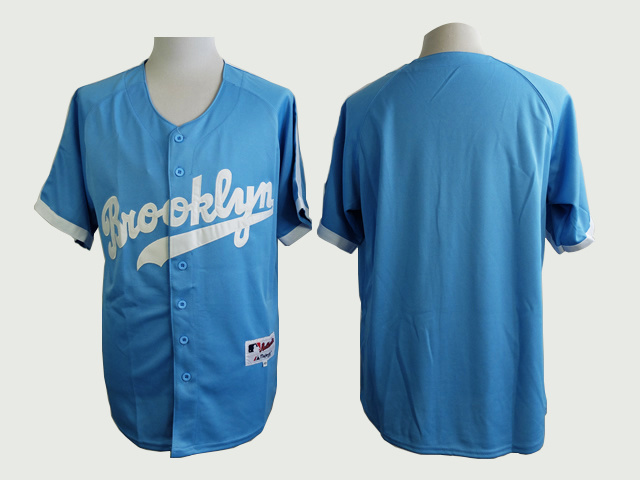 Dodgers Blank Blue M&N Jersey - Click Image to Close