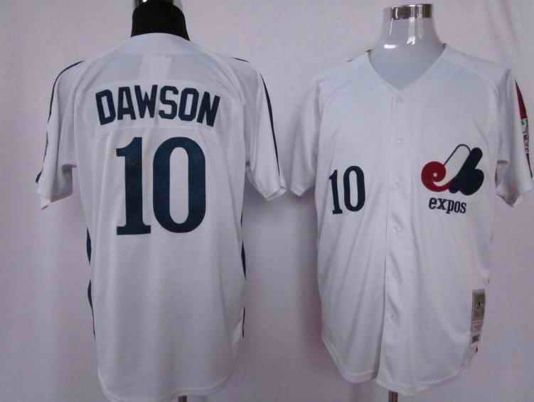 Expos 10 Andre Dawson 1982 white m&n Jersey