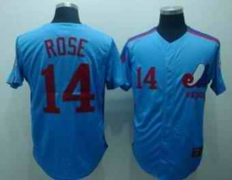 Expos 14 Rose blue Throwback Jerseys