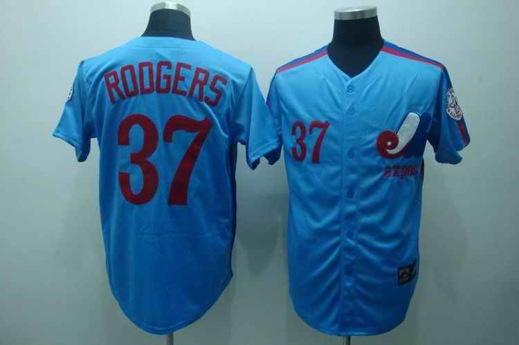 Expos 37 Roogers blue Jerseys