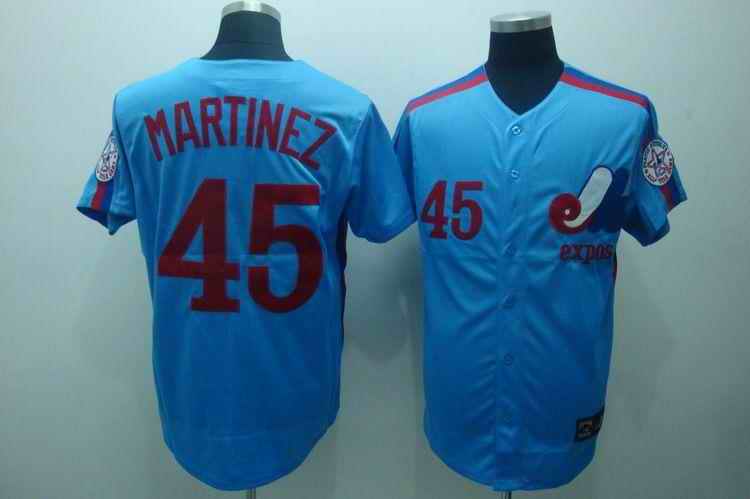 Expos 45 Martinez blue Jerseys