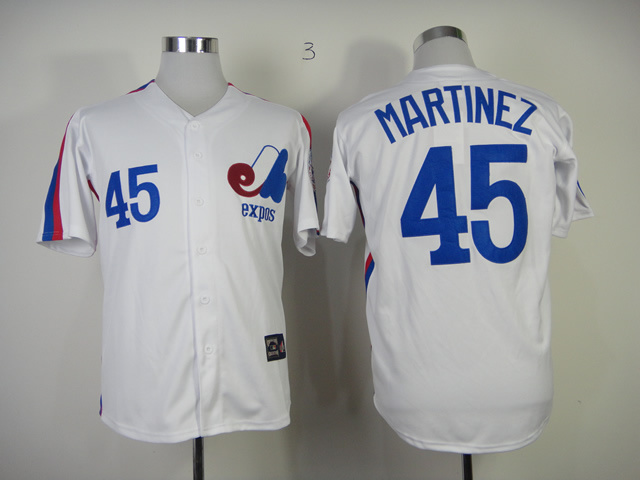 Expos 45 Martinez White Jerseys