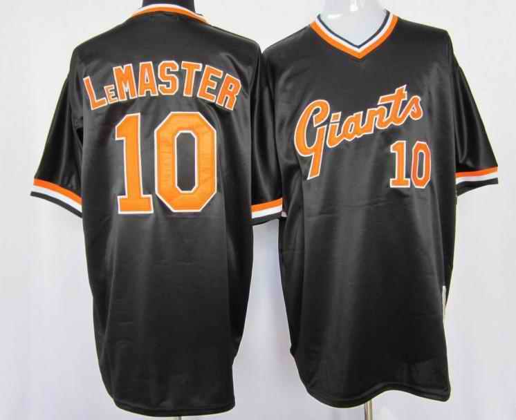 Giants 10 Lemaster Black M&N Jerseys Giants 10 Lemaster Black M&N Jerseys