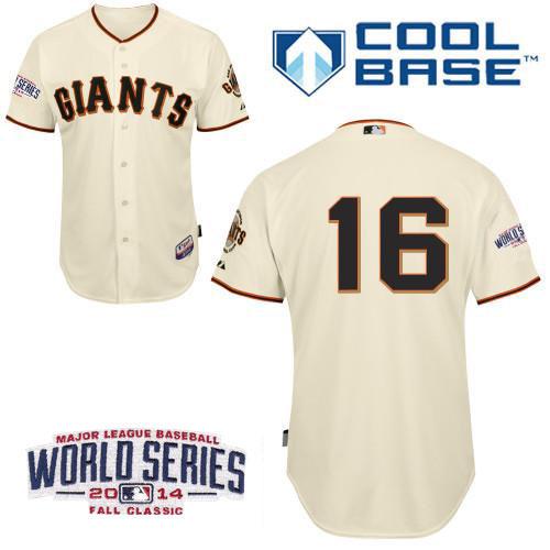 Giants 16 Pagan Cream 2014 World Series Cool Base Jerseys