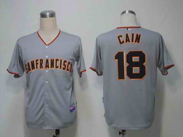 Giants 18 Cain Grey Jerseys