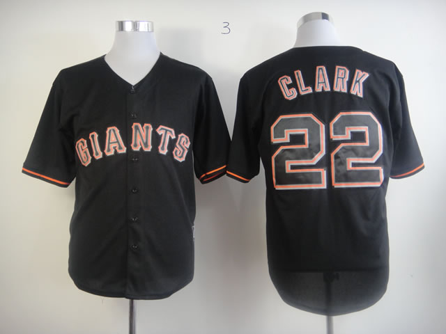 Giants 22 Clark Black Fashion Jerseys
