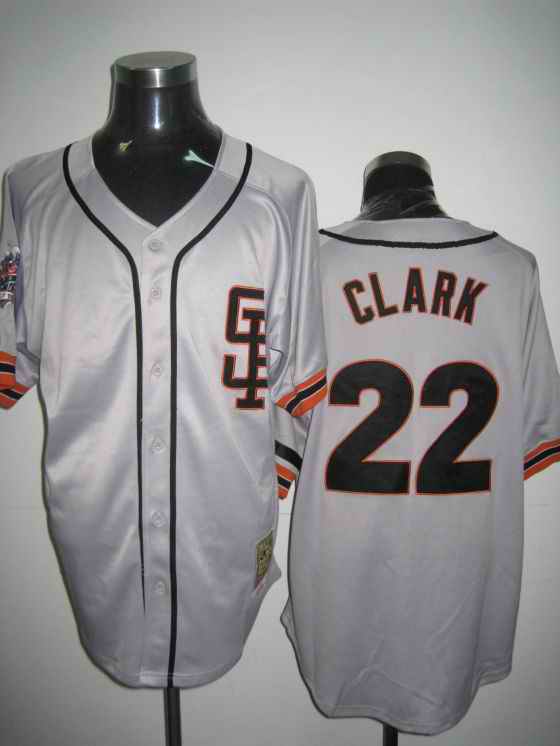 Giants 22 Clark Grey Jerseys