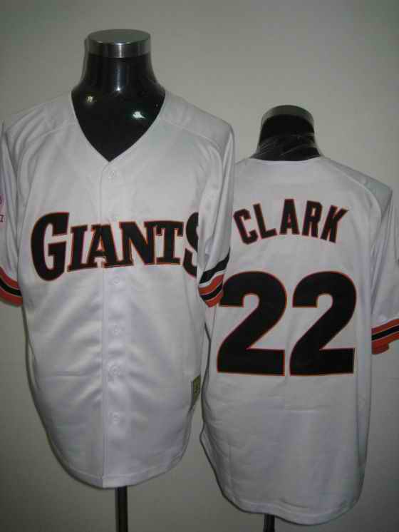 Giants 22 Clark White Jerseys