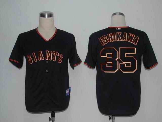 Giants 35 Ishikawa Black Jerseys