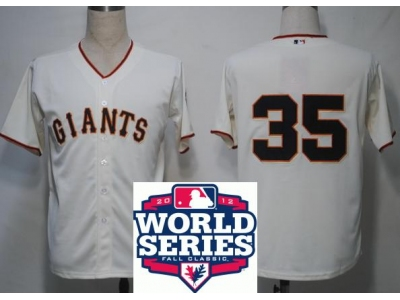 Giants 35 Ishikawa Cream 2012 World Series Jerseys