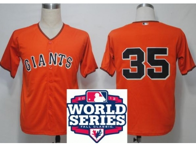 Giants 35 Ishikawa Orange 2012 World Series Jerseys - Click Image to Close